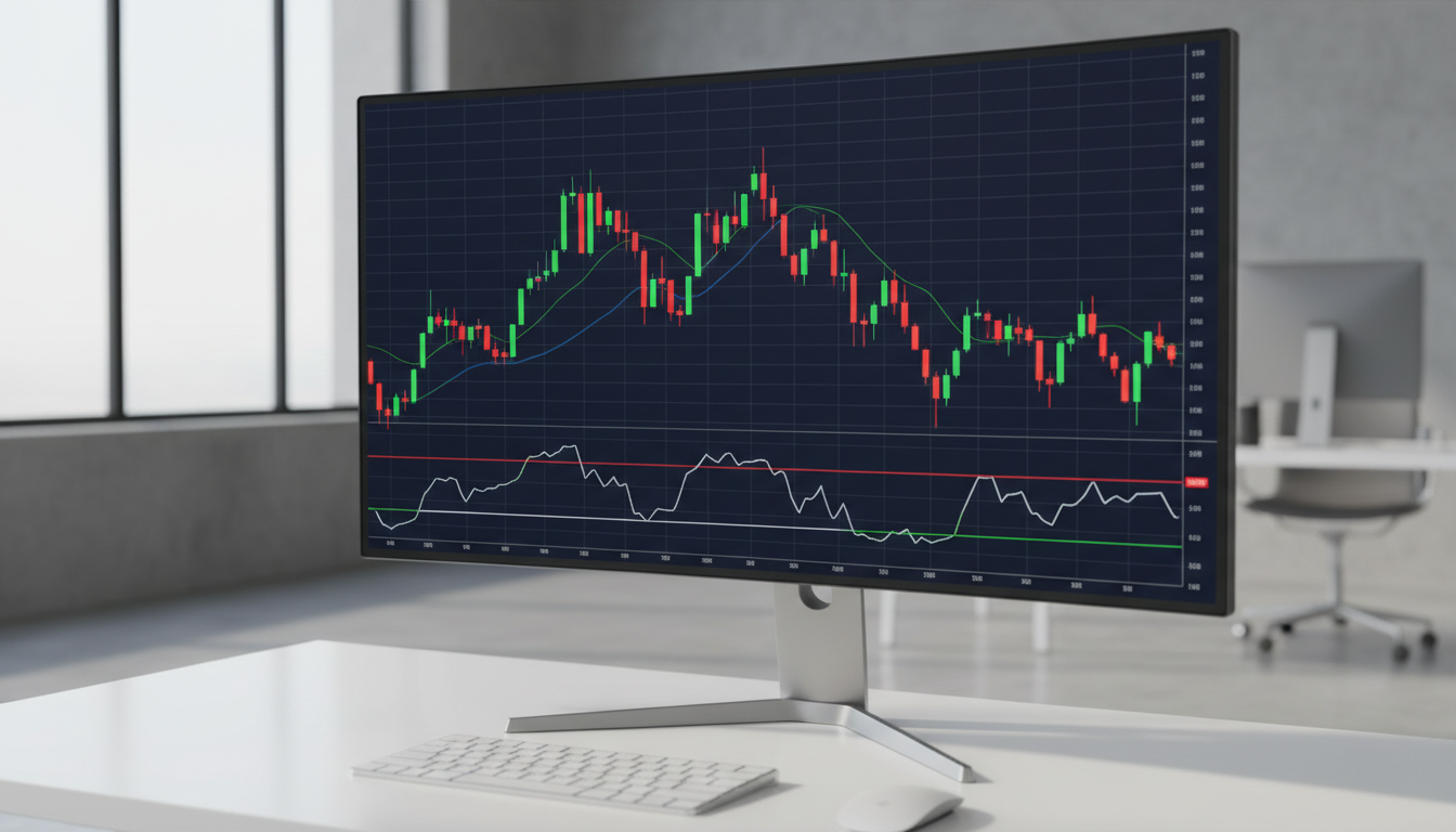 График осциллятора RSI на мониторе